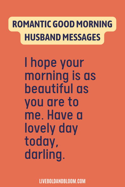 103 Mensajes de buenos días para mi marido